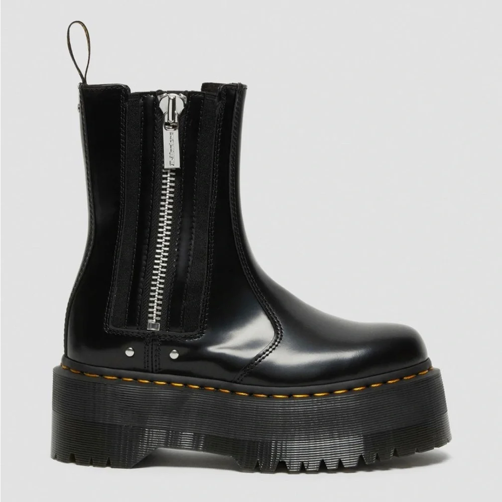 NEW Dr MARTENS 2976 MAX LEATHERS PLATFORM CHELSEA Boot Size : 8 - Picture 4 of 8